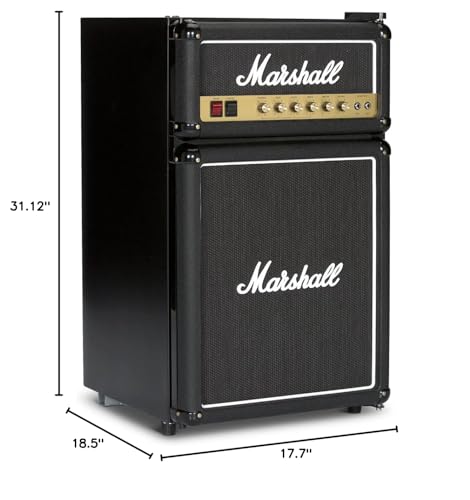 Marshall MF3.2 MF32BLKNA 3.2 Cubic-Foot Medium-Capacity Bar Fridge, Black Marshall