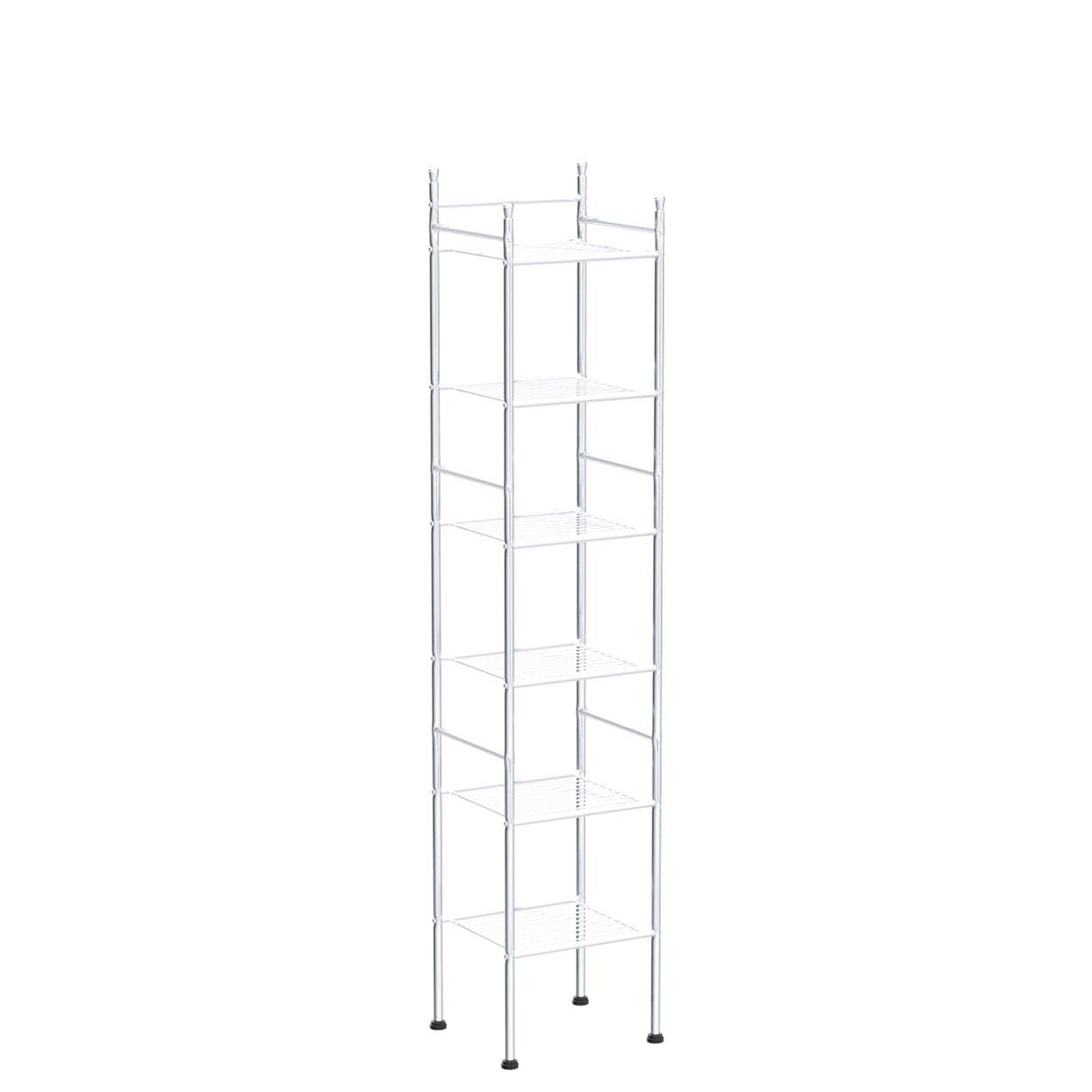 Honey-Can-Do BTH-03484 6 Tier Metal Tower Bathroom Shelf, 12.6†L x 11†W x 59.8†H, Chrome Honey-Can-Do