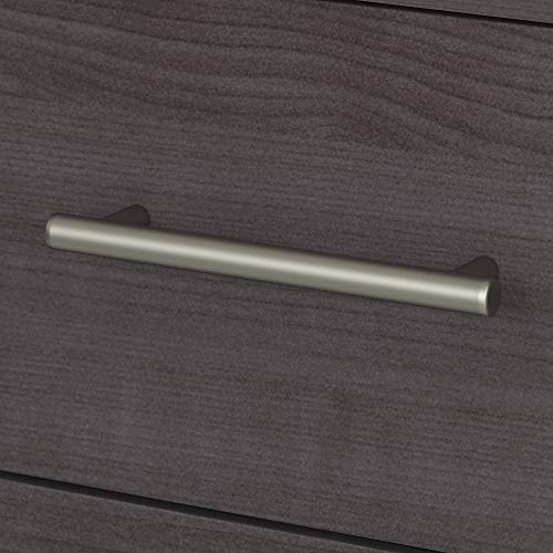 Bush Furniture Somerset 72W 3 Position Sit to Stand L Shaped Desk with Hutch and File Cabinet in Storm Gray Bush Home