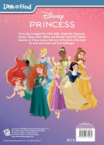 Disney Princess Ariel, Tiana, Belle, and More! - Find the Magic! Look and Find Activity Book - PI Kids PI Kids