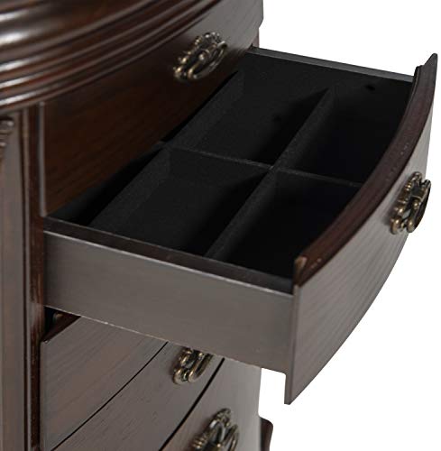 Powell Italian Influenced Transitional Espresso Jewelry Armoire,Brown Powell Furniture