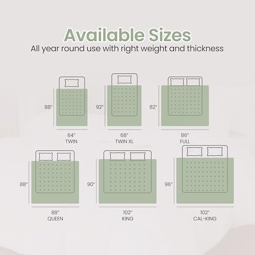 Utopia Bedding Comforter Duvet Insert, Quilted Comforter with Corner Tabs, Box Stitched Down Alternative Comforters Queen Size (Sage Green) Utopia Bedding