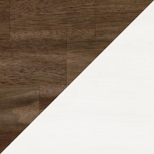 Lexicon Dining Table Set for 6 with Cross Back Chairs, 7 Piece Farmhouse Kitchen Table Set, Solid Wood Dining Room Table and Chairs Set of 6 for Home, Dining Room, Kitchen, Cherry/White Lexicon