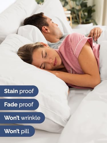 Extra Deep King Sheet Set - 6 Piece Breathable and Cooling Sheets - Hotel Luxury Bedding for Women, Men, Kids & Teens - Easy & Secure Fit - Soft and Wrinkle Free - Extra Deep Pockets - Antique White CGK Unlimited