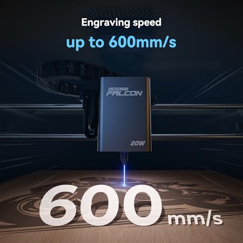 Creality Falcon A1 Pro 20W Laser Engraver, 180W Enclosed Laser Cutter and Engraver Machine with Air Assist, HD Smart Camera for Auto Focus, APP Control, Touch Screen, Ideal for Wood & Metal CREALITY FALCON