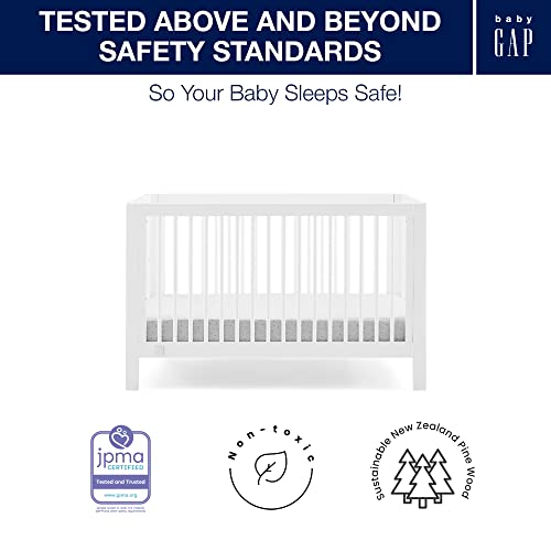 GAP babyGap Charlie 6-in-1 Convertible Crib - Greenguard Gold Certified, Bianca White Delta Children