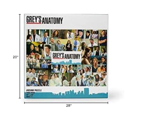 Grey's Anatomy Collage 1000 Piece Jigsaw Puzzle for Adults | Educational Toy Gifts | Challenging Interactive Brain Teaser for Family Game Night | 28 x 20 Inches Toynk