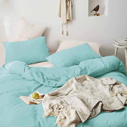 KimLuxz Turquoise Comforter Queen Size, 3 Piece Soft Teal Modern Bedding Set, Lightweight Aqua All Season Microfiber Down Alternative Bed Comforter with 2 Pillow Shams for Women Men KimLuxz