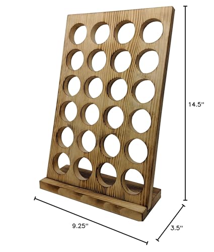 Gianna's Home Rustic Farmhouse Country Distressed Wood Coffee Pod Holder For K-Cups, 24 Capacity (Torched Wood) Gianna's Home