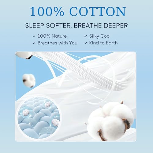 JSD 100% Cotton Sheet Set Twin, Dusty Pink Sateen Sheets 300 Thread Count, Soft Breathable Bed Sheets Deep Pocket JSD