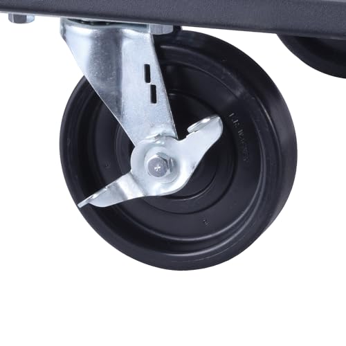 Sandusky Lee BM40361872-09 Mobile Bookcase with 4 Adjustable Shelves, Steel Rolling Bookshelf Storage Cabinet, 78"H, Black Sandusky