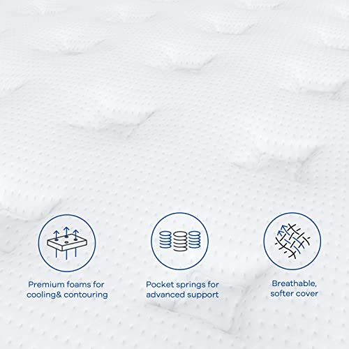 Coolvie California King Mattress in a box, Medium Firm 12 Inch Hybrid Cal King Mattress with Pocket Spring, Pressure Relief, Cooling, Personalized Support for Heavy People, CertiPUR-US® Certified Foam Coolvie