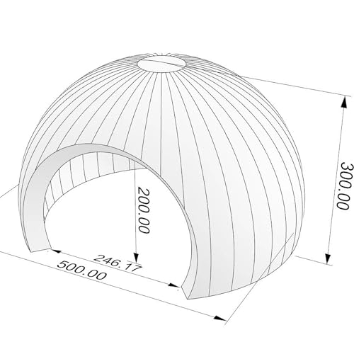 Striking Inflatable Igloo Dome Tent with Led Strips & Big Opening Outdoor Portable Nightclub Disco Igloo Party Wedding House White Oxford Air Marquee for Events (16.4Ft 5m D) YBZCHLM