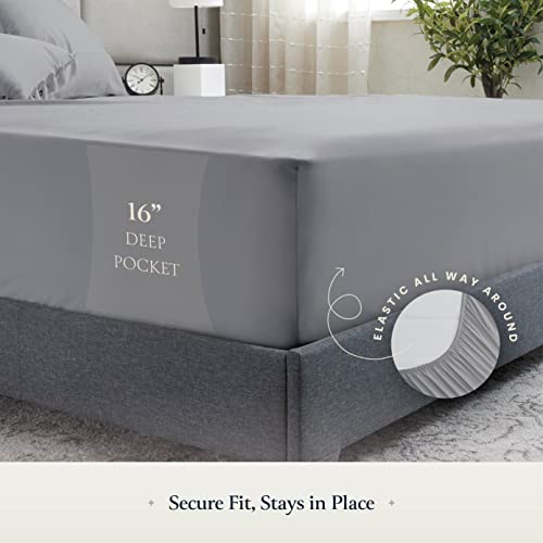 BELADOR Silky Soft Full Sheet Set - Luxury 6 Piece Bed Sheets for Full Size Bed, Secure-Fit Deep Pocket Sheets with Elastic, Breathable Hotel Sheets and Pillowcase Set, Wrinkle Free Oeko-TEX Sheets BELADOR