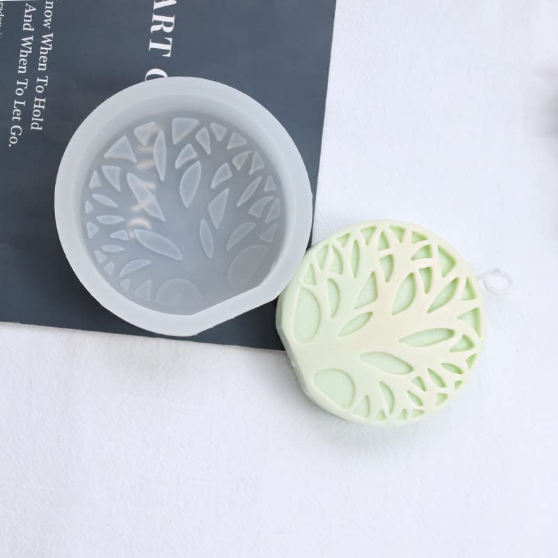 Cestony 3D Tree of Life Silicone Molds for Making Candle Resin Pillar Aromatherapy Gypsum Wax Soap Flower Specimen Clay Craft Cestony