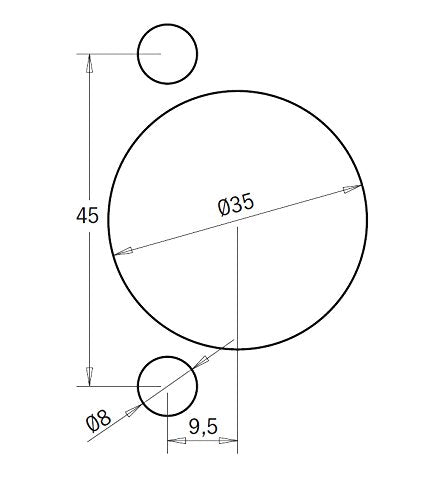 CMT333-4595 Hinges for 45/9.5 Blum, Salice, Häfele and Hettich CMT ORANGE TOOLS
