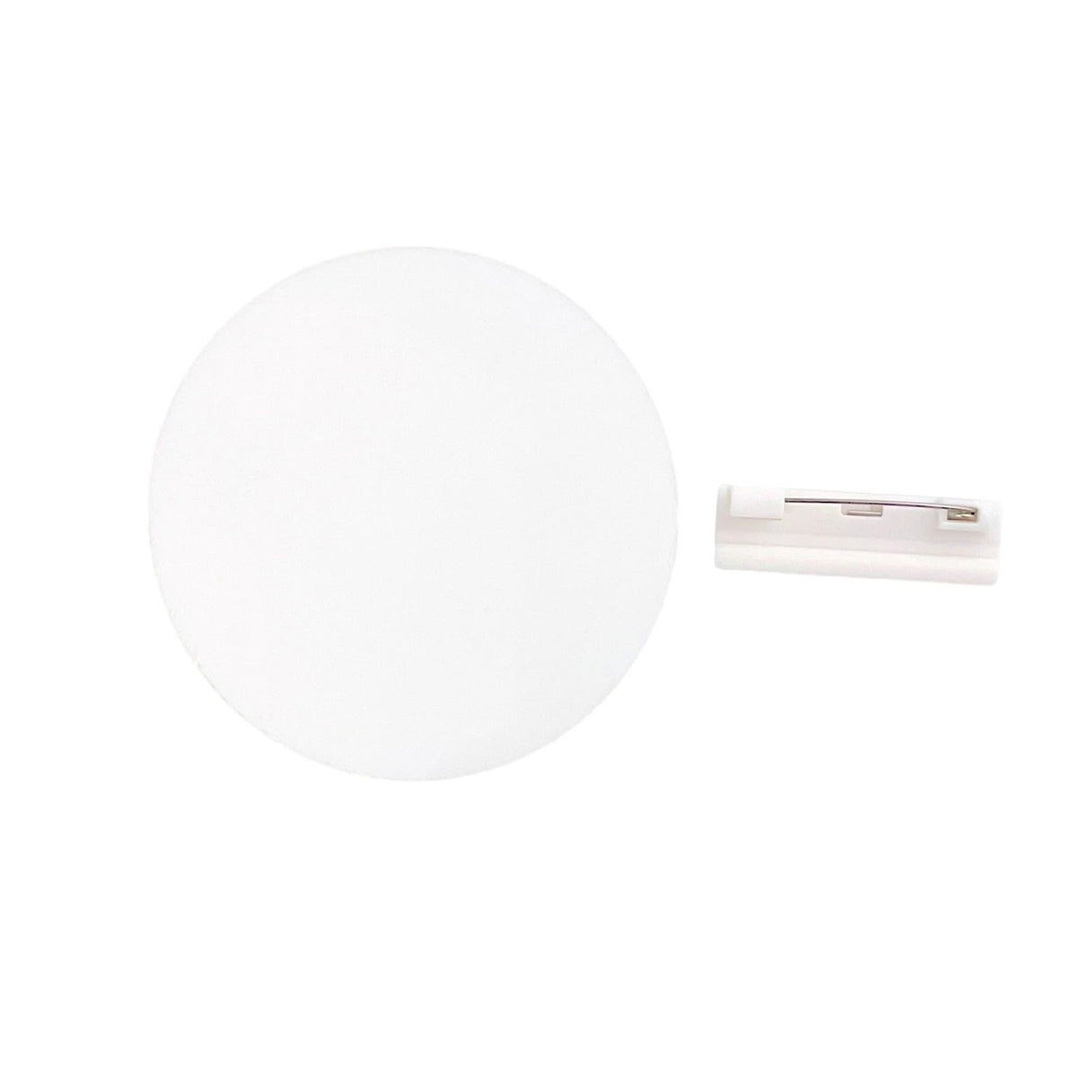 Blank Buttons Sublimation Personalize Name Tag Badge with Pin Back Design 3 inch White 10 Packs Generic