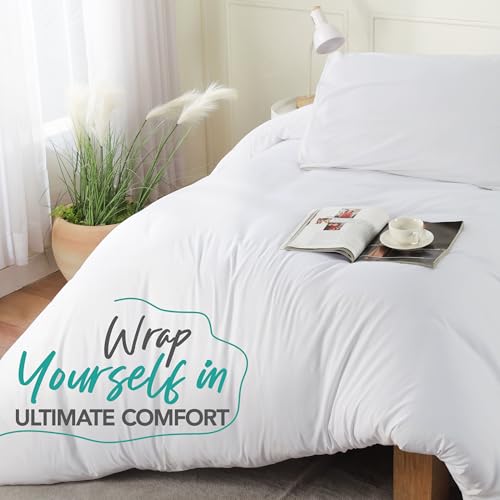 Utopia Bedding Duvet Cover Set with Pillowcases- 2 Pieces Bedding Duvet Cover with Zipper Closure - 1 Duvet Cover with 1 Pillow Sham - Soft Brushed Microfiber (Twin/Twin XL, White) Utopia Bedding