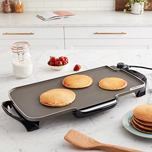 Presto 07062-22-Inch Ceramic Removable Handles Electric Griddle, 22 Inch, Black Presto