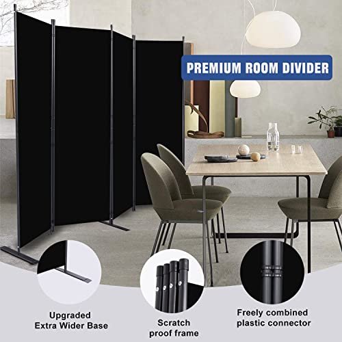 Room Divider 6FT Portable Room Dividers and Folding Privacy Screens, 88'' W Fabric Divider for Room Separation, 4 Panel Partition Room Dividers Screen HOMSCREENER