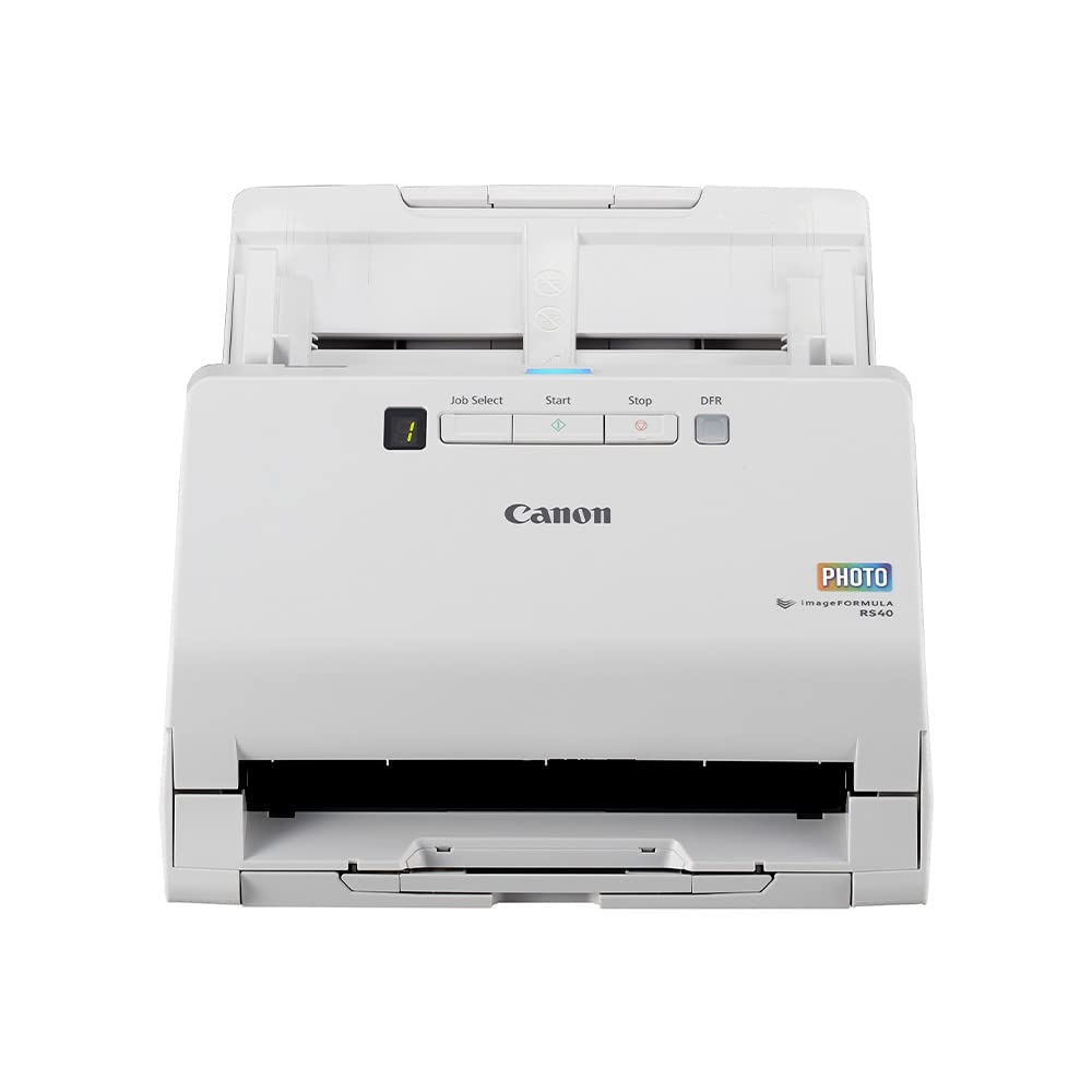 Canon imageFORMULA RS40 - Photo and Document Scanner, Auto Document Feeder, Windows and Mac, Scans Old and New Photos in Varying Sizes, USB Interface Canon
