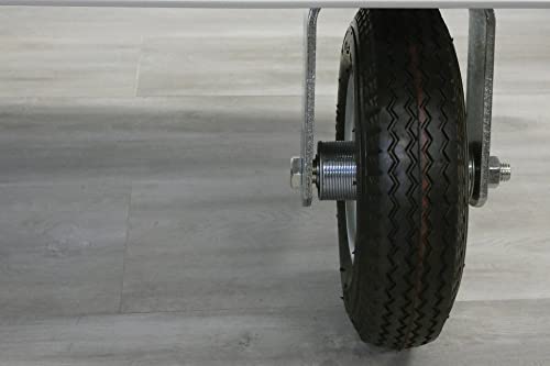 Shepherd Hardware 9794 8-Inch Pneumatic Caster Wheel, Swivel Plate, Steel Hub with Ball Bearings, 5/8-Inch Bore Centered Axle Shepherd