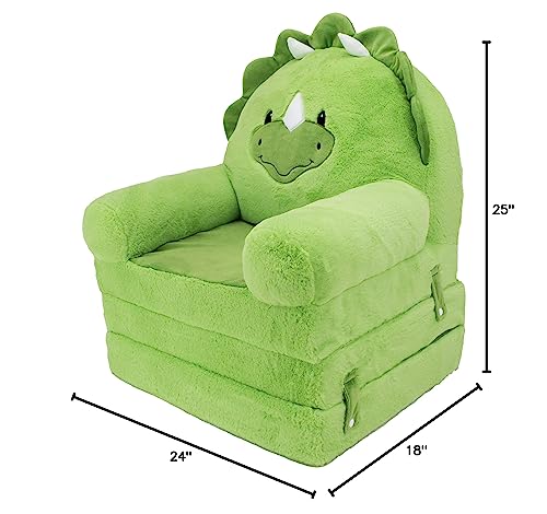 Soft Landing - Elite Seats - Premium Character Sofa Seat & Transformable Fold-Out Lounger with Carrying Handle – Dino Soft Landing