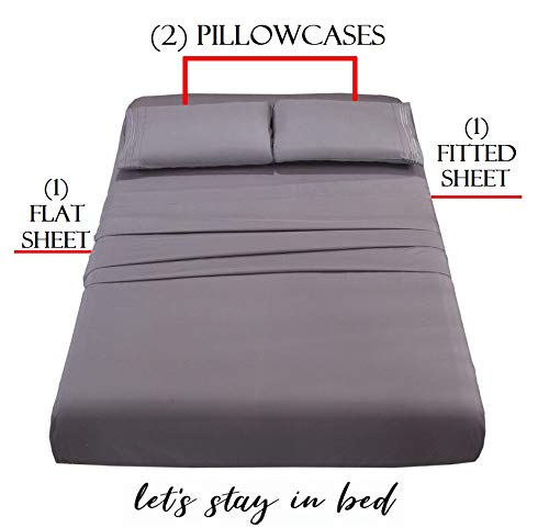 Elegant Comfort 1500 Thread Count Wrinkle & Fade Resistant Egyptian Quality 4-Piece Bed Sheet Set Ultra Soft Luxurious Set includes Flat Sheet, Fitted Sheet and 2 Pillowcases, Twin, Exotic Red Elegant Comfort