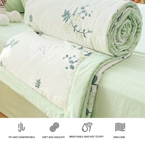 RDIAYDN Summer Duvet, Single Bed, Duvet Cover, Washable, Cooling Printed Duvet, Lightweight for Summer, Soft and Breathable (D, 150 x 200 cm) RDIAYDN