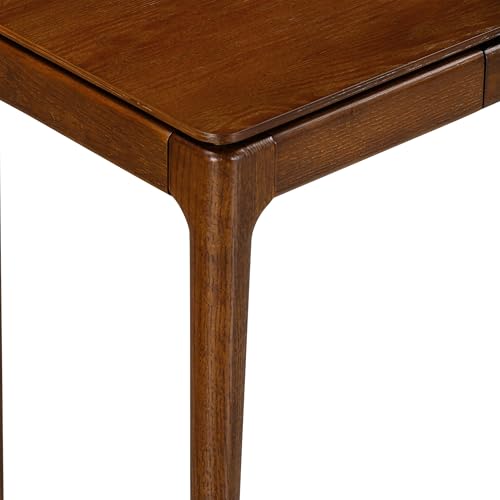 NTC Mingle 47-Inch Console Table, Modern Solid Wood Entryway Table with Hidden Drawer, Waterproof & Heat Resistant, Narrow Table for Hallway, Living Room & Foyer, Dark Walnut NTC