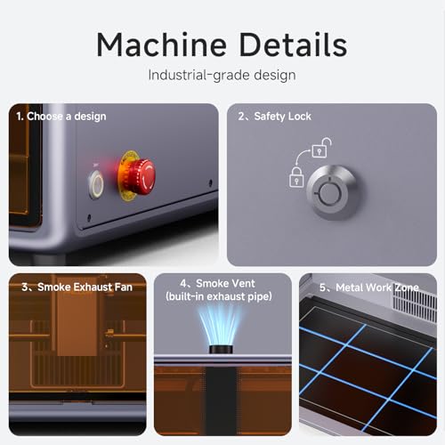 Creality Falcon A1 10W Laser Engraver, Enclosed Laser Cutter with Air Assist, HD Camera Positioning, Beginner-Friendly, Class 1 Safety Laser Engraving Machine for Wood and Metal, Acrylic Creality