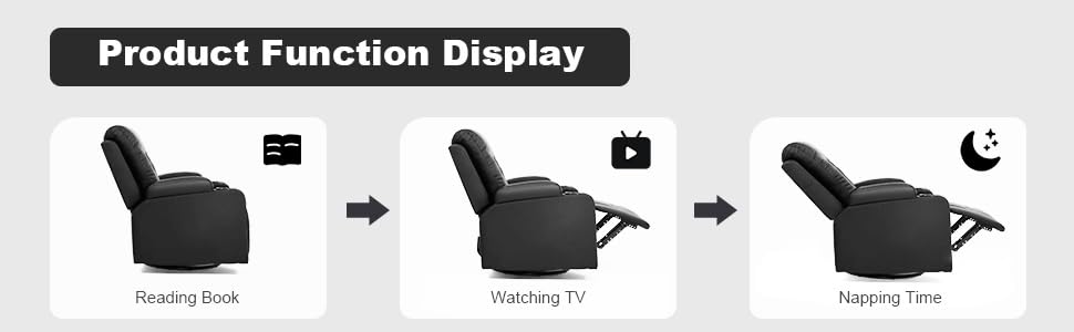 COMHOMA Leather Recliner Modern Loveseat Sofa, 2 Leather Recliner Chairs,Modern Small Sofa Couch,2 Seater PU Loveseat,Couches for Living Room with Drink Holders Living Room Chair Loveseat Sofa COMHOMA