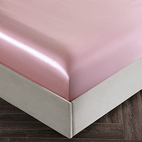 SiinvdaBZX 3Pcs Twin XL Sheets Set, Blush Pink Silky Satin Sheets Twin XL Bedding Set Ultra-Soft Extra Long Bed Sheets for College Dorm SiinvdaBZX