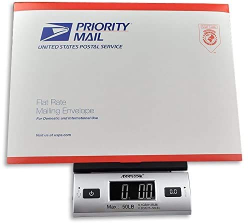 ACCUTECK All-in-1 Series W-8250-50bs A-Pt 50 Digital Shipping Postal Scale with Ac Adapter, Silver ACCUTECK