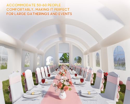 Albott 30x20x13 FT Commercial Inflatable Wedding Tent, 210D Oxford Fabric Portable Heavy Duty Party Tent with Dual Roll-Up Doors & 8 Sand Bags, Gazebo Event House for Wedding Birthday Backyard Party Albott