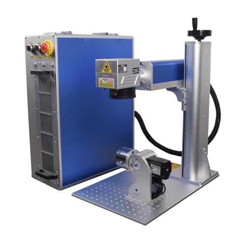 US Stock 300W JPT MOPA Fiber Laser Marking Machine with 200×200mm Field Lens, Air-Cooled Engraver for Metal Stainless Steel Jewelry, 110V Oabduz