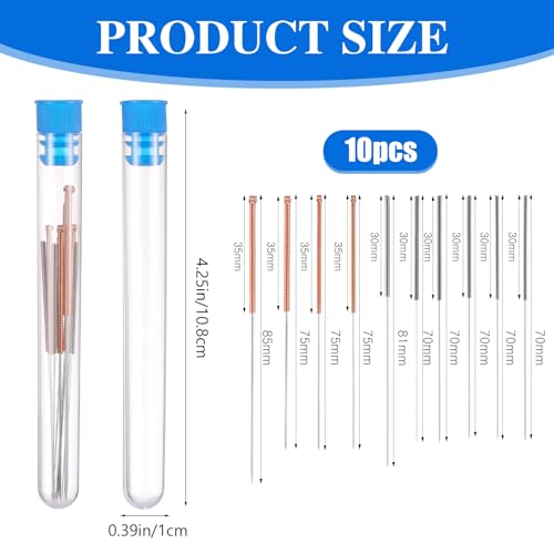 3D Printer Nozzle Cleaning Needles, 10 Sizes 3D Printer Cleaning Tools Kit Stainless Steel Nozzle Cleaning Needles 3D Printer Cleaner Accessories (Diameter 0.15/0.2/0.25/0.3/0.35/0.4/0.5/0.6/0.8/1 MM) Mozeat Lens