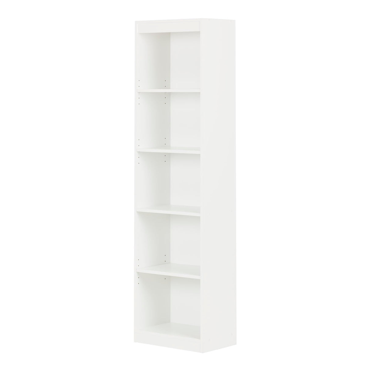South Shore Axess 5-Shelf Narrow Bookcase, Pure White South Shore