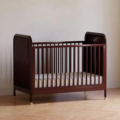 Namesake Brimsley Tambour 3-in-1 Convertible Crib in Crimson, GREENGUARD Gold Certified NAMESAKE