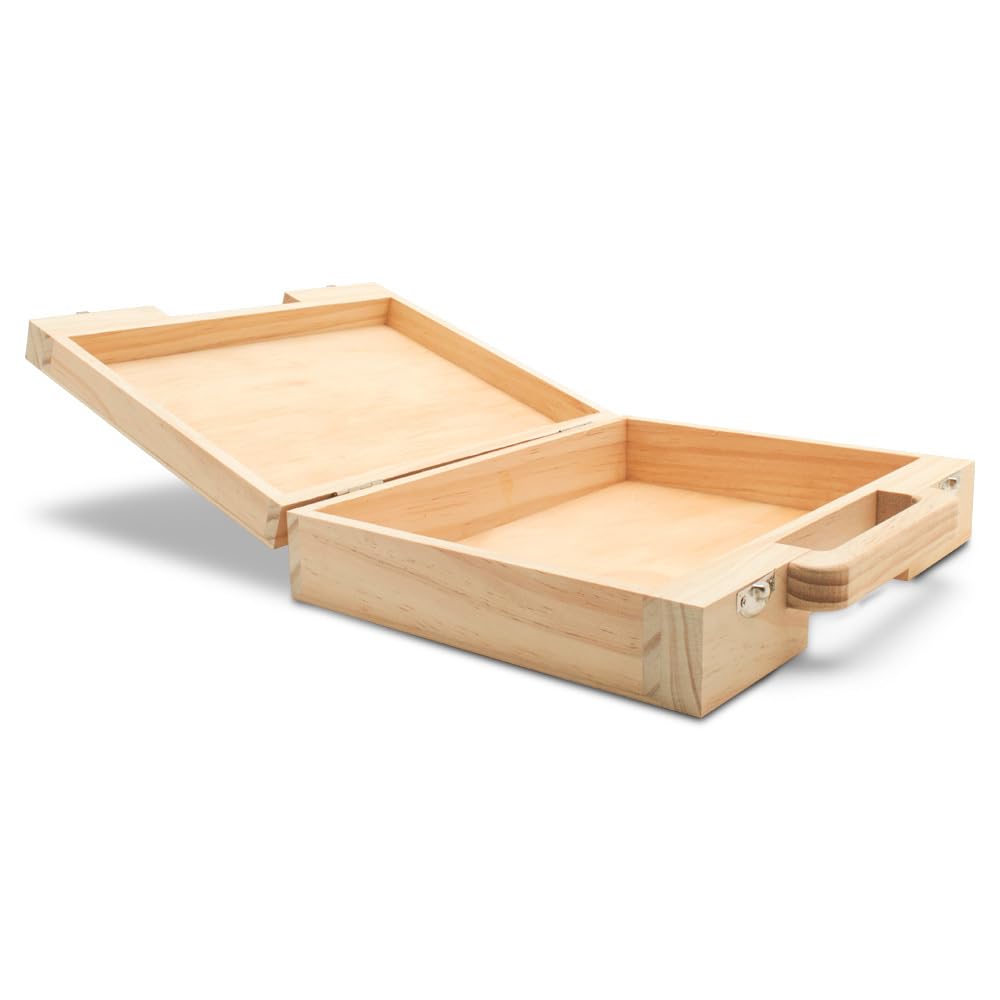 Wood Suitcase 8-1/8 x 10 inch, Pack of 1 Unfinished Wooden Boxes for Crafts, Travel Friendly Memory Boxes for Keepsakes, by Woodpeckers Woodpeckers