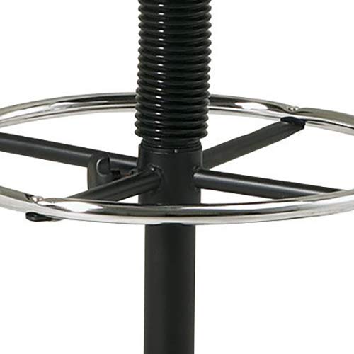 Office Star DC Series Adjustable Drafting Chair with Foot Ring and Sculptured Foam Seat, Black Vinyl Office Star Products