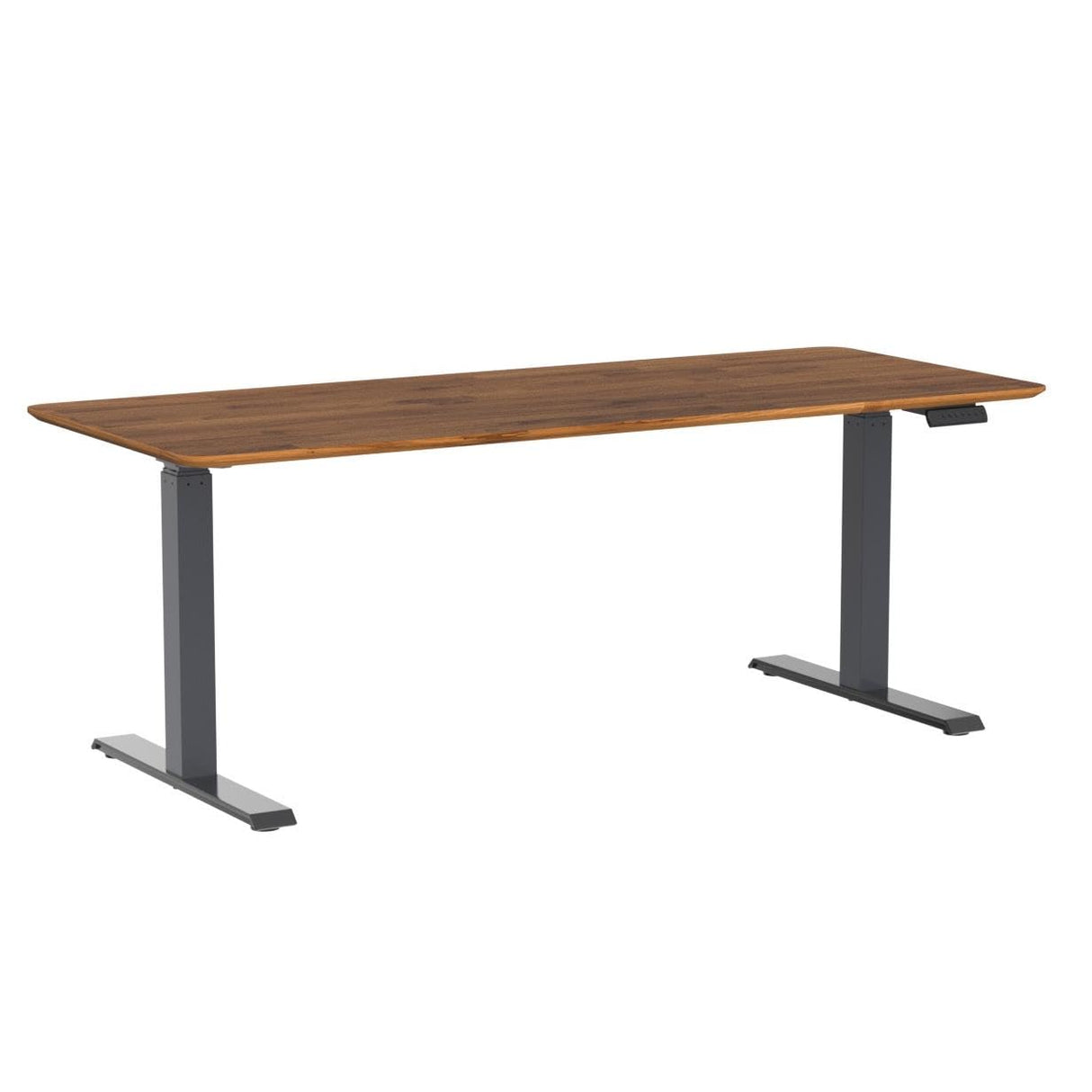 Vari Electric Standing Desk - Varidesk Height Adjustable Sit/Stand Desk - Dual Motor with Memory Presets, Stable T-Style Legs - Gaming or Home Office Workstation - 72”x30”, Butcher Block Vari