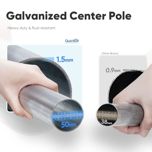 Quictent 20x40 Party Tent Heavy Duty Fire Retardant Pole Tent Weekend Canopy Easy Set Up with 120 Person Capacity, Outdoor Canopies for Parties, Weddings, and Events (Striped Blue,no Sides) Quictent