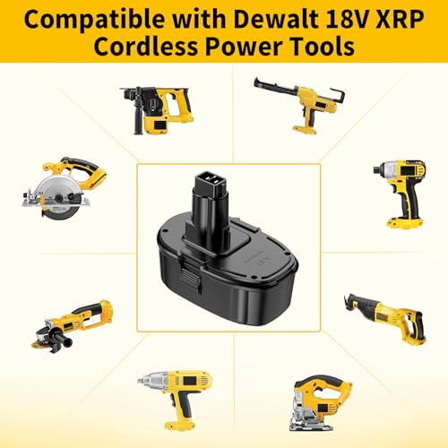 Powilling 2 Pack 6.5Ah DC9096 Replacement for Dewalt 18V XRP Battery DC9096 DC9098 DC9099 DE9039 DE9095 DE9096 DE9098 DW9095 DW9096 DW9098 DE9503 DC9182 for 18Volt Dewalt Batteries Powilling