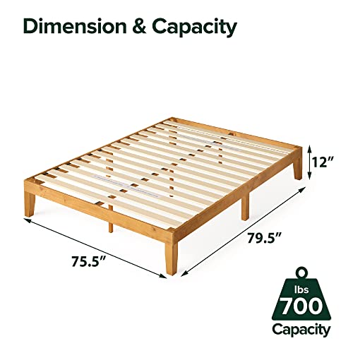 Zinus Alexia Rustic Pine Wood Platform Bed Frame - Sturdy, No Box Spring Needed, King Size Zinus