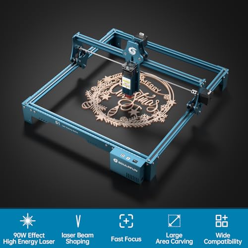 SCULPFUN S1 Laser Engraver, Engraving Machine with 0.01mm High Precision, High Speed Laser Cutter for Wood Metal and Leather, Engraving Area 410 * 420mm SCULPFUN