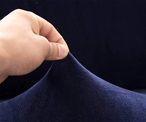 Thick Plush Futon Cover Stretch Armless Sofa Bed Slipcover Soft Couch Sofa Cover Futon Slipcover (Dark Blue) Generic