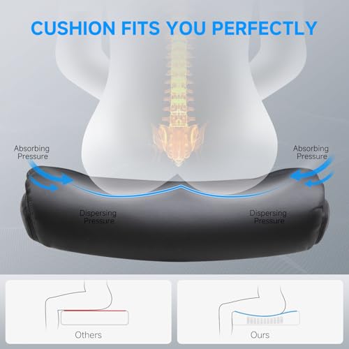 GTPLAYER Big and Tall High Back Office Chair 400LBS Wide Leather Executive Chair Height Adjustable Lumbar Support & Armrests, Comfy Desk Gaming Chairs Computer Swivel Chair, Black GTPLAYER