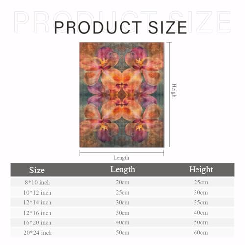 Kaleidoscope Orchid pattern-107745 Diamond Painting Kits, DIY 5D Paint for Adults Kids, Full Drill Crystal Diamond Drawing Suitable for Home Wall Decoration Fhuyiks