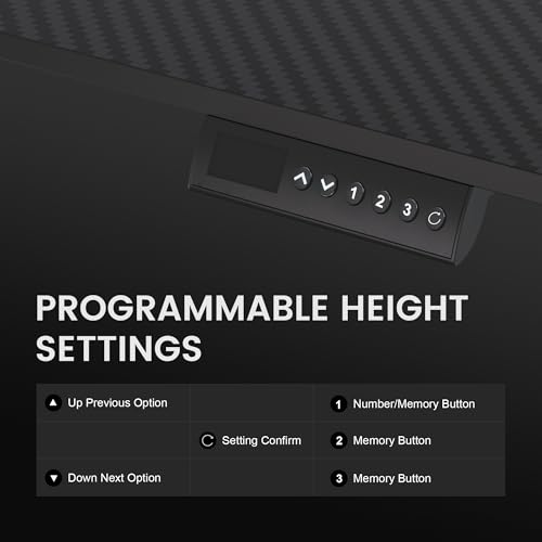 GTPLAYER RGB Electric Standing Desk, Height Adjustable Gaming Desk - Computer Desk with Mouse Pad, Home Office Desk GTPLAYER